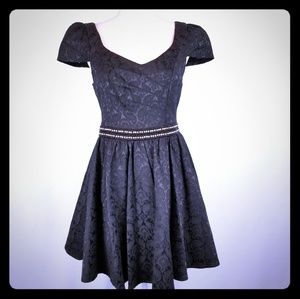 Just Me Black Party Dress